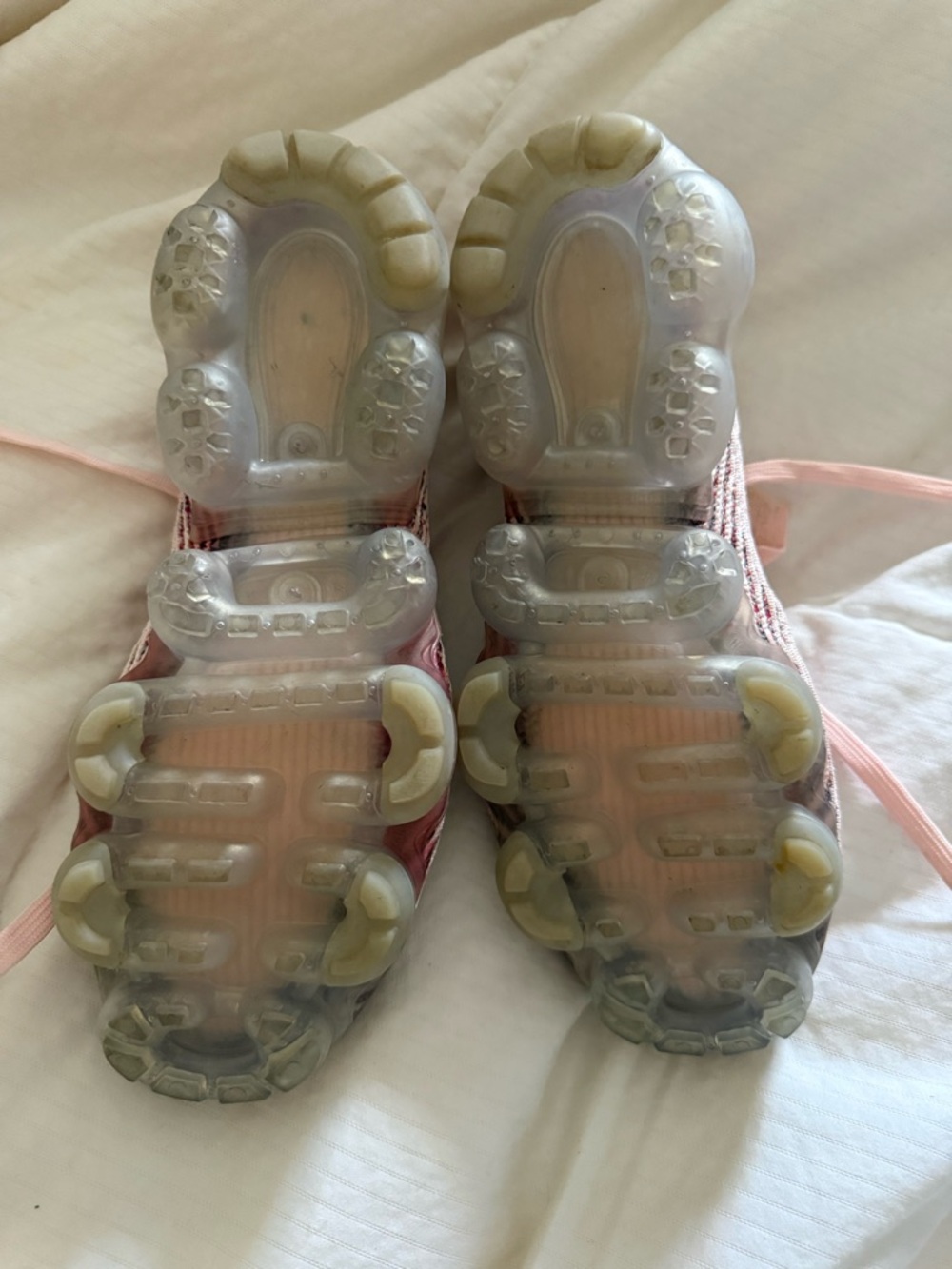 Nike Women's Light Pink Knit VaporMax Sneakers - Picture 2 of 6